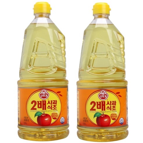 오뚜기 2배 사과식초, 1.5L, 2개