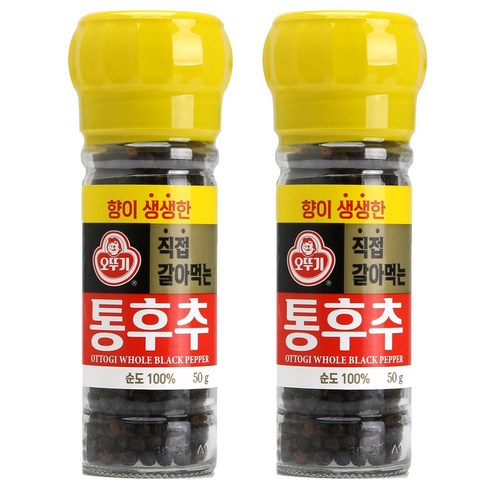 오뚜기 향이생생한 직접갈아먹는 통후추, 50g, 2개