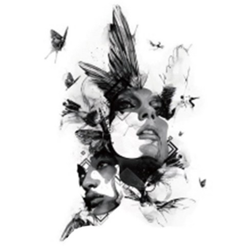 허니걸 타투 타투스티커 2개, HB-243