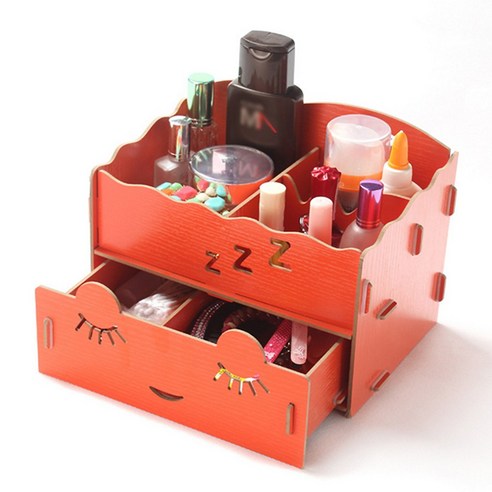 리빙조이 DIY A110 화장품정리함, 오렌지, 1개