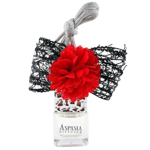 아스파시아 보니따 크리스탈 레드 차량용 디퓨저, 골든하트, 15ml, 1세트