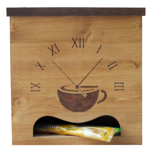 스코홈 핸드메이드 커피 보관함 Coffee Time 2, 브라운, 1개, 1개