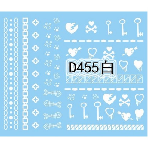 메이런 워터데칼 포인트 화이트, WA0308, 5개