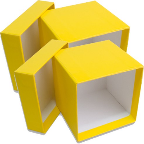 박스몬스터 아트 선물포장박스, YELLOW, 2개