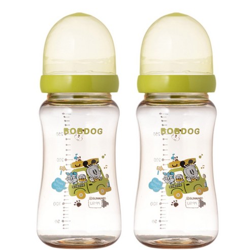 리틀밥독 PPSU 젖병 트윈팩 300ml 2개입, 그린, 2개