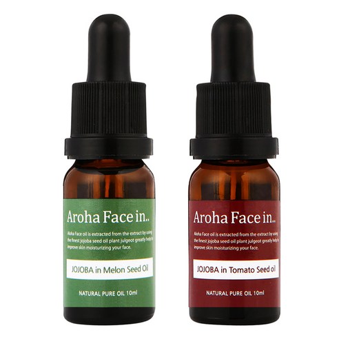 아로하트리즈 아로하페이스인 오일 세트, 멜론씨드 10ml + 토마토씨드 10ml, 1세트