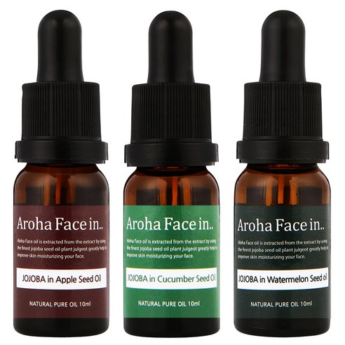 아로하트리즈 아로하페이스인 오일 세트, 애플씨드 10ml + 오이씨드 10ml + 수박씨드 10ml, 1세트