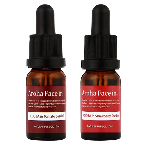 아로하트리즈 아로하페이스인 오일 세트, 토마토씨드 10ml + 딸기씨드 10ml, 1세트