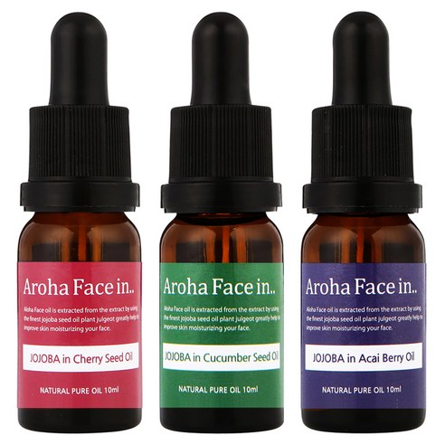 아로하트리즈 아로하페이스인 오일 세트, 체리씨드 10ml + 오이씨드 10ml + 아사이베리 10ml, 1세트