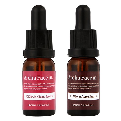 아로하트리즈 아로하페이스인 오일 세트, 체리씨드 10ml + 애플씨드 10ml, 1세트