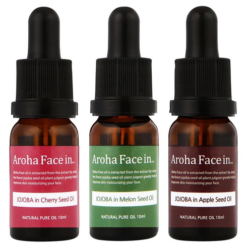 아로하트리즈 아로하페이스인 오일 세트, 체리씨드 10ml + 멜론씨드 10ml + 애플씨드 10ml, 1세트