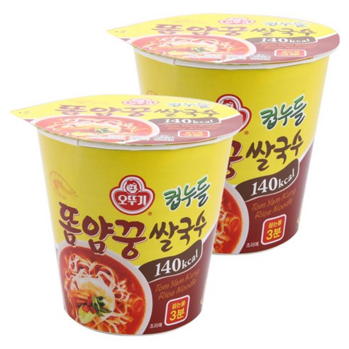 오뚜기 컵누들 똠얌꿍 쌀국수, 44g, 2개