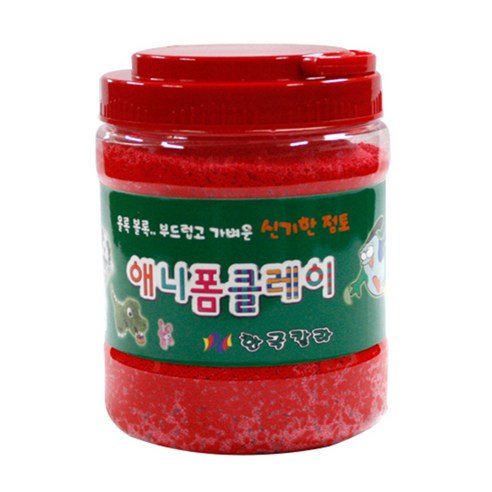한국칼라 폼클레이 버켓, 1개, 빨강