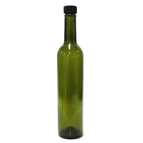 병도매닷컴 녹색와인스크류500 와인병, 블랙캡, 21개입, 500ml, 1개