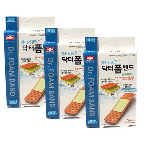 뉴바이오 닥터폼밴드, 6매 x 3개, 표준 (20 x 72 mm)