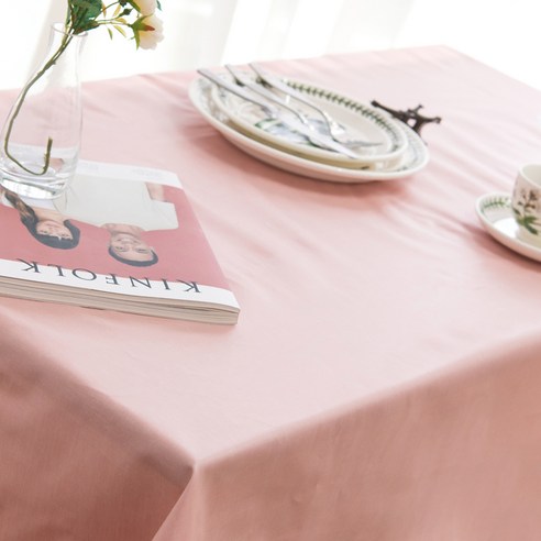 아포아룸 헤이든 선염 방수식탁보 2인, 핑크, 100 x 100 cm
