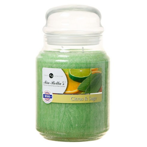 미아벨라 클래식 컬렉션 팜왁스 자캔들 라지 737g, Citrus & Sage, 1개