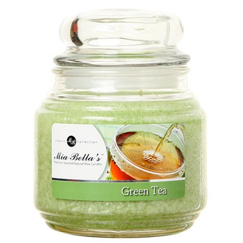 미아벨라 클래식 컬렉션 팜왁스 자캔들 미디엄 454g, Green Tea, 1개