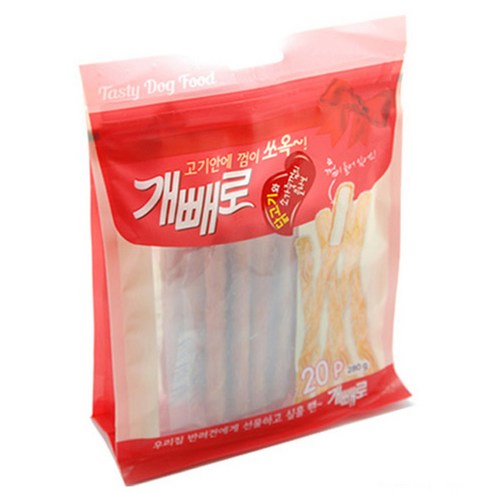개빼로 강아지 껌 280g, 닭고기 + 소가죽 혼합맛, 1개