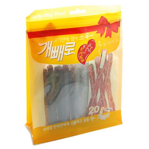 개빼로 강아지 껌 280g, 오리고기 + 소가죽 혼합맛, 1개