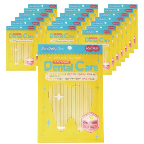 덴탈케어 덴탈껌, 치즈, 100g, 20개