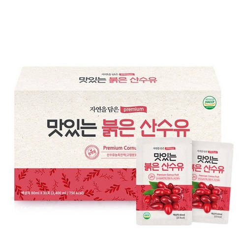 황토농원 맛있는 붉은 산수유 건강즙, 80ml, 30개입