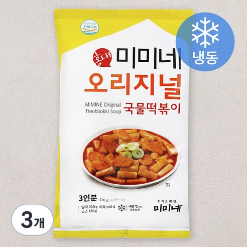 미미네 오리지널 국물떡볶이 (냉동), 570g, 3개