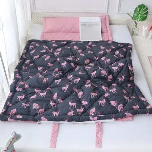 보떼하우스 사계절 낮잠이불세트 일체형 + 베갯솜, 밤비