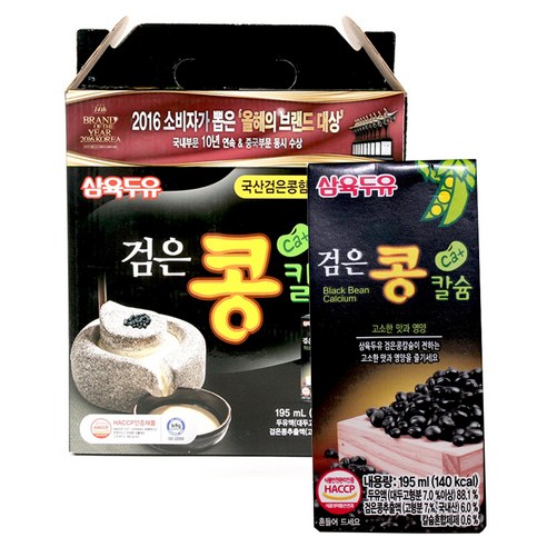 삼육두유 검은콩 칼슘, 195ml, 16개