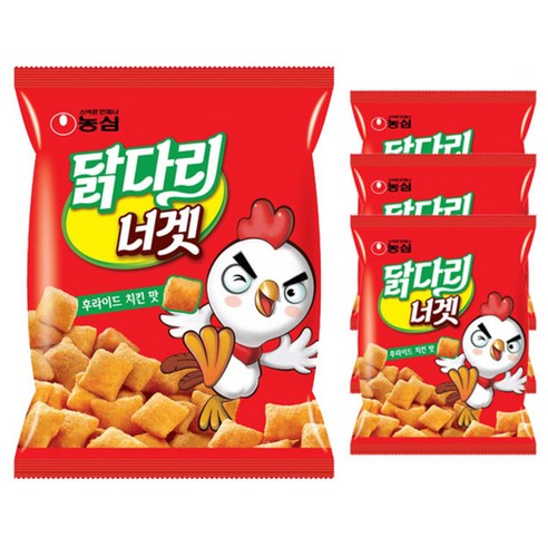 농심 닭다리 너겟 후라이드 치킨맛, 130g, 4개