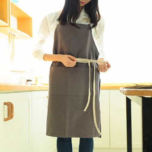 하임앤하임 마메종 린넨 앞치마, 챠콜  (ap 269), 1개