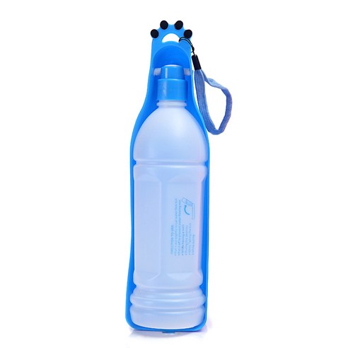 펫코디 휴대용 애견 물통 600ml, 블루, 1개