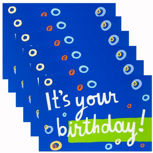 홀마크 생일 축하 카드, 물방울 WWV2063, 6개입
