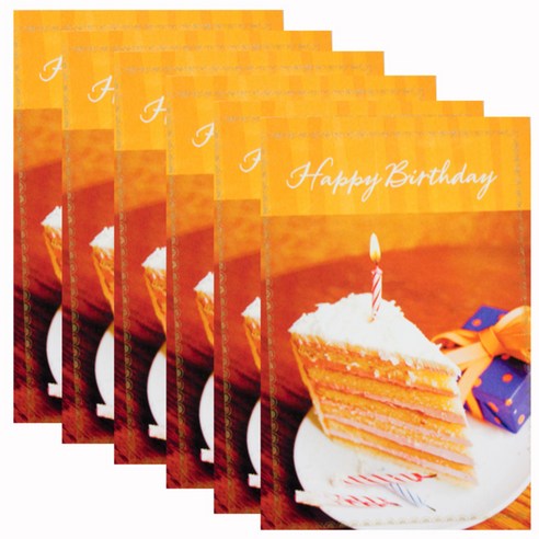 홀마크 생일 축하 카드, 촛불하나 WWV2022, 6개입