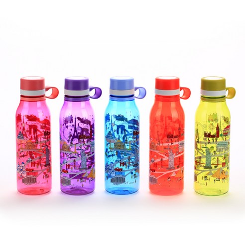 아폴로 티니 워터 물병, 레드,퍼플,블루,오렌지,그린 (랜덤발송), 550ml