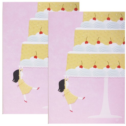 홀마크 생일 축하 카드, BIG CAKE HBD1649, 2개입