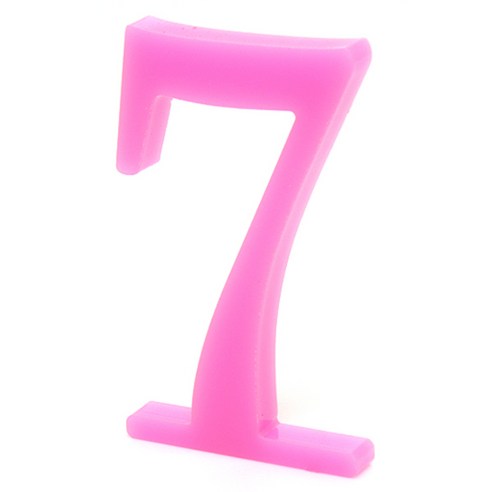 쿠 홈 인테리어 소품 아크릴 스텐딩 이니셜02 숫자, 7 (핑크)