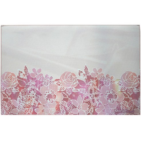 디피텍스 방수 티매트 Garden, Pink, 43 x 29 cm