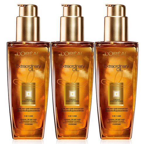 로레알파리 엑스트라 오디네리 헤어오일 리치, 100ml, 3개