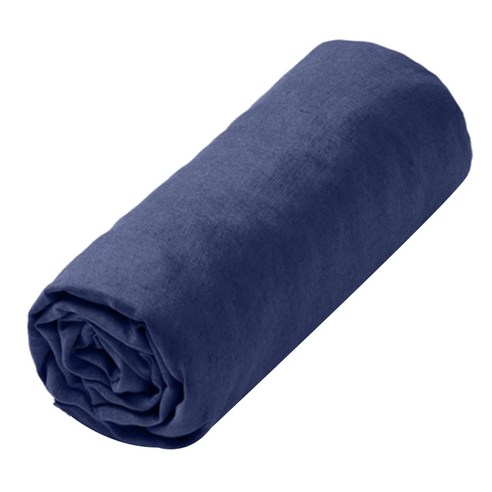 라흐두뜨 린넨 심플 매트리스 커버 F679796, indigo blue