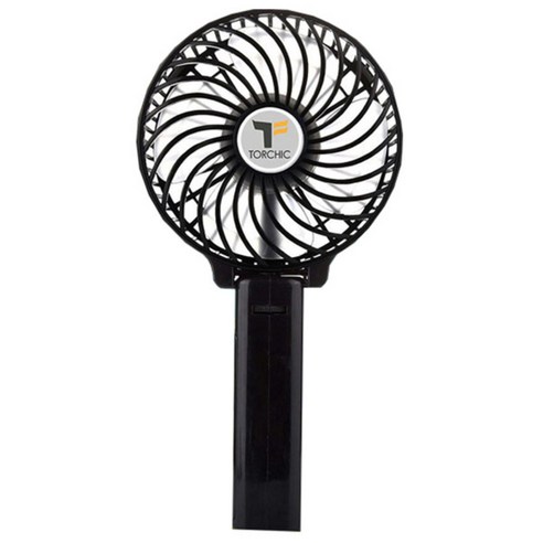 TORCHIC 미니 핸디형 선풍기 T-FAN, 블랙