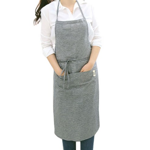 까사베르데 스트라이프 앞치마, 네이비, 1개