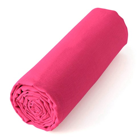 라흐두뜨 린넨 심플 매트리스 커버 F679795, framboise rose
