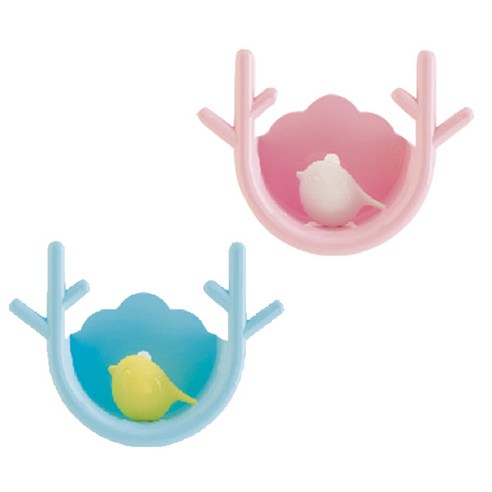리버그린 사슴뿔 다용도걸이, 핑크, 블루, 2개입