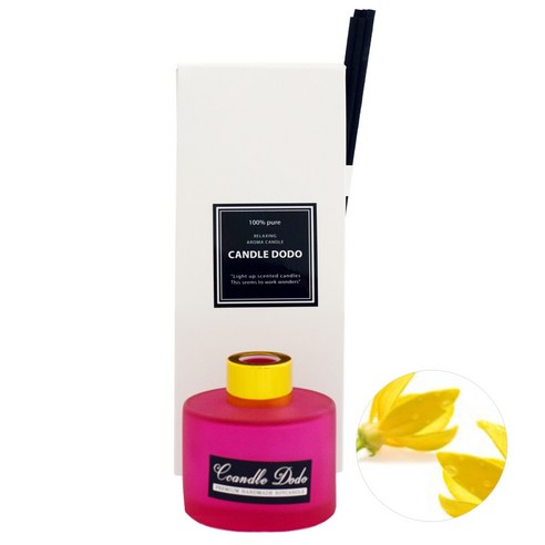 캔들도도 천연아로마 컬러라운드 핫핑크 디퓨저 100ml, 일랑일랑