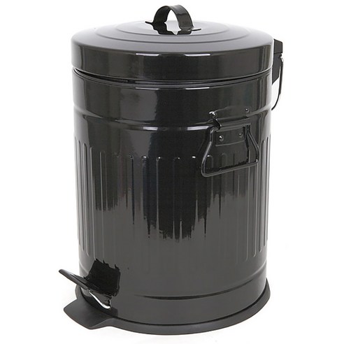 칼라 무소음 댐퍼 휴지통 5L, 블랙