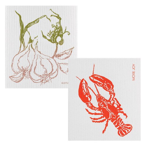 쿠 핀란드 행주 2p 세트, NO.992 마늘 + 랍스타