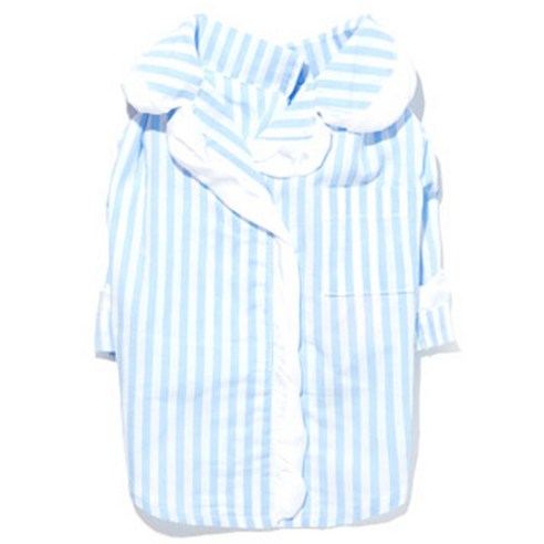 패리스힐튼 Frill Pocket Pajamas 강아지 잠옷, Blue
