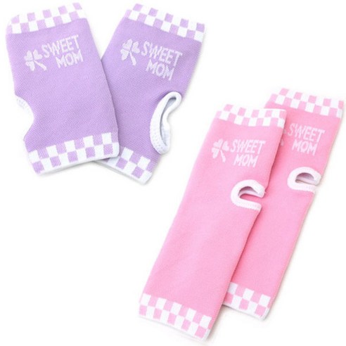 스윗맘 임산부 입체 손목보호대 2p + 입체 발목보호대 2p, 퍼플, 핑크