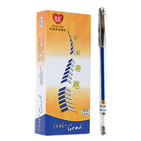 블루마토 TEST GOOD 볼펜10 G2501 0.5mm, 파랑, 12개입